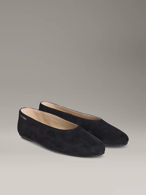 Black Suede Ballerinas  Women