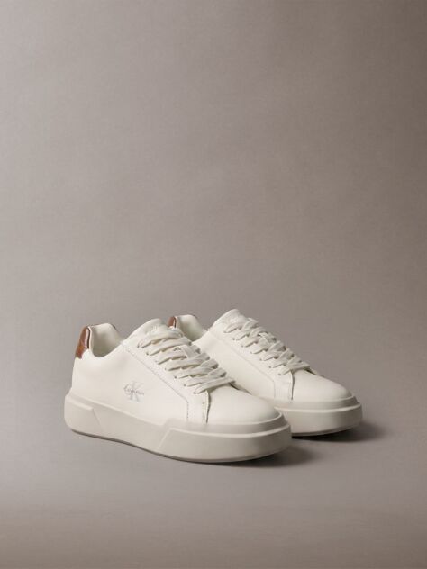 Λευκό Δερμάτινα Chunky Sneakers  Γυναίκα