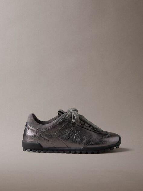 Γκρι Χαμηλά Sneakers Με Λάμψη  Γυναίκα
