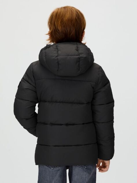 Black Recycled Polyester Puffer Jacket  Boys