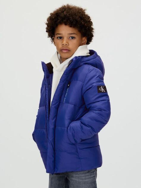 Blue Recycled Polyester Puffer Jacket  Boys