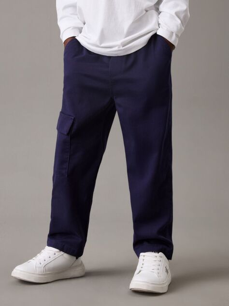 Blue Relaxed Skater Cargo Trousers  Boys