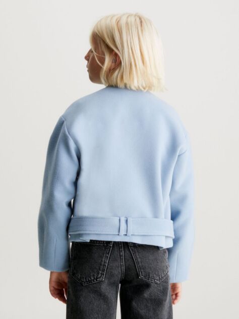 Blue Felt Wrap Jacket  Girls