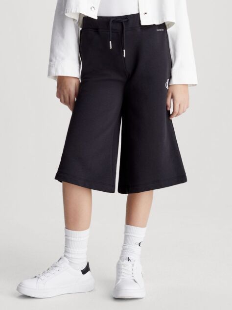 Black CK Logo Culotte Sweatpants  Girls