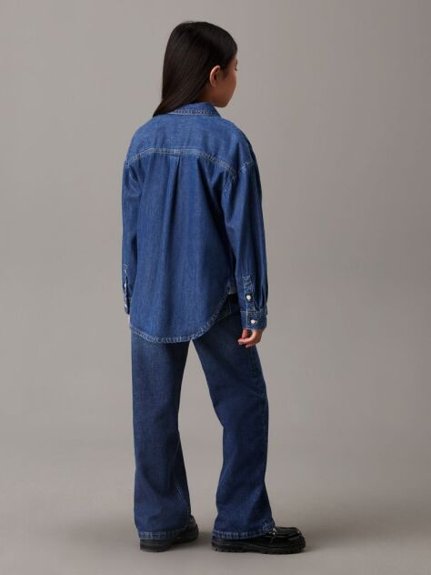 Blue High Rise Wide Leg Jeans  Girls