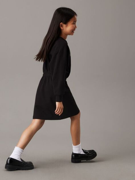 Black Logo Sweatshirt Dress  Girls