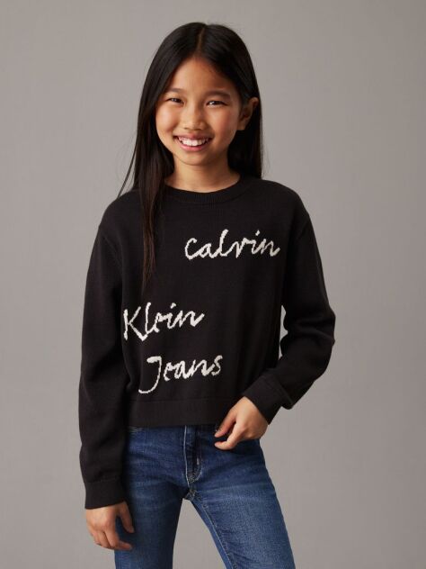 Black Logo Jumper  Girls