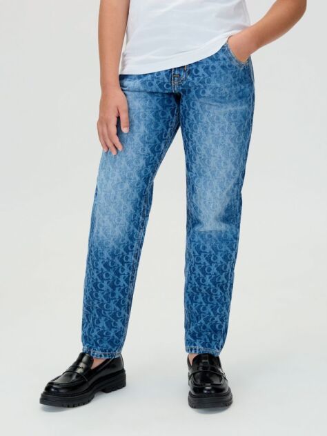 Denim Τζιν Σε Barrel Γραμμή Με Λογότυπο  Κορίτσι