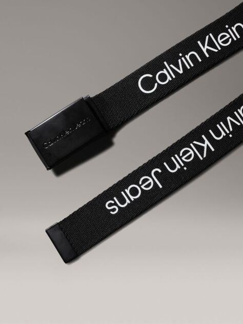 Μαύρο Παιδική Unisex Ζώνη Από Canvas Με Λογότυπο  Παιδικό Unisex
