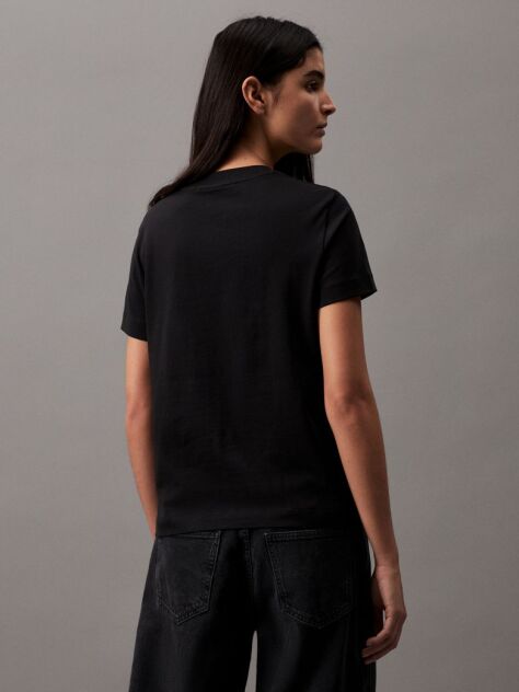 Μαύρο T-Shirt Με Μονόγραμμα  Γυναίκα