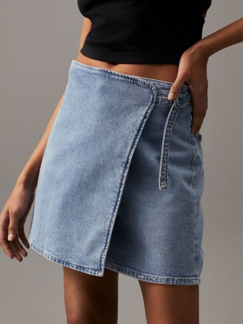 Denim Denim Φούστα Wrap Σε Α Γραμμή  Γυναίκα
