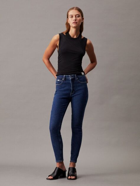 Denim Ψηλόμεσο Τζιν Με Πολύ Στενό Αστράγαλο  Γυναίκα