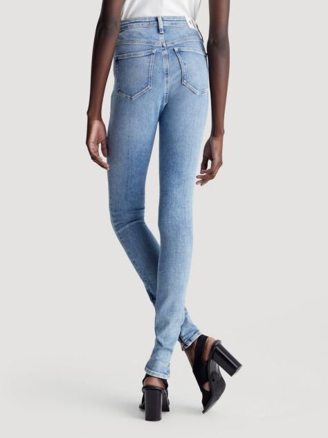 Denim Ψηλόμεσο Skinny Τζιν Με Φερμουάρ Στον Αστράγαλο  Γυναίκα