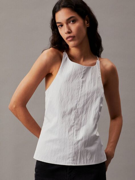 Grey Tie Back Parachute Top  Women