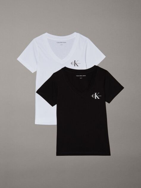 Multi Σετ 2 T-shirts Με V Λαιμόκοψη  Γυναίκα