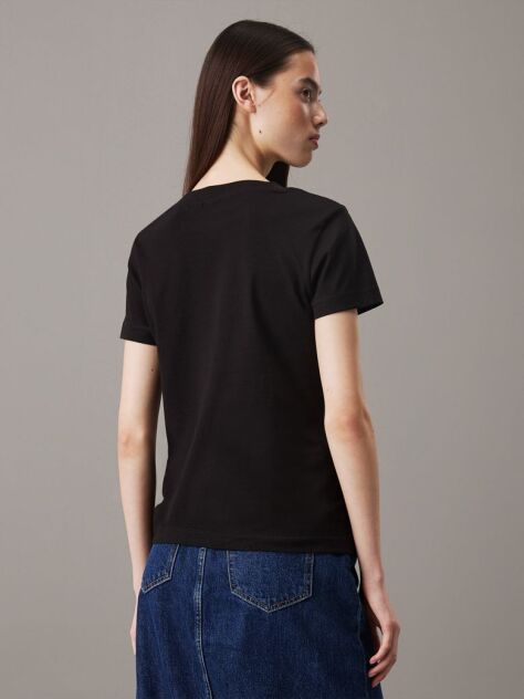 Black Slim Monogram T-shirt  Women