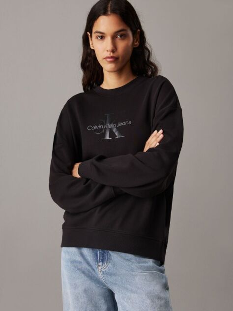 Black Monogram Sweatshirt  Women