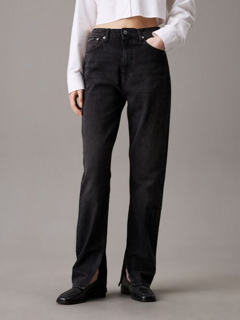 Black Authentic Slim Straight Jeans  Women
