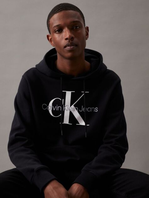 Μαύρο Hoodie Με Λογότυπο  Άνδρας
