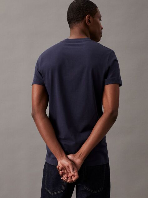 Blue Monogram Slim T-Shirt  Men