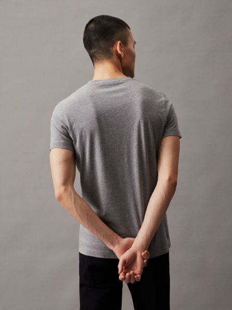 Γκρι Slim T-Shirt Με Μονόγραμμα  Άνδρας