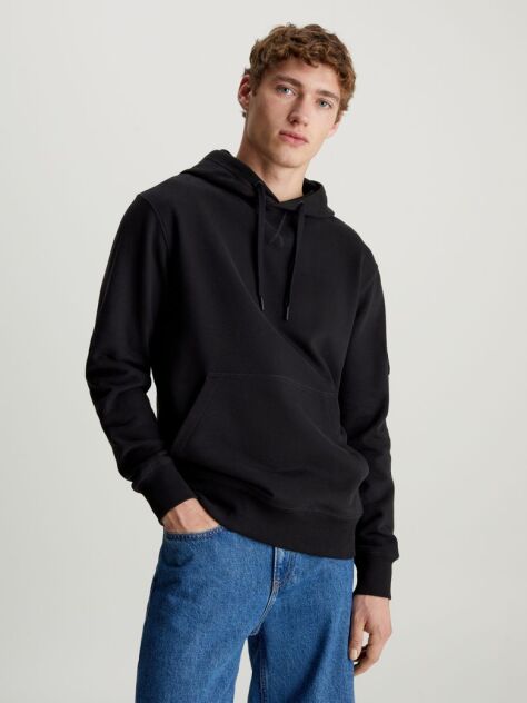 Μαύρο Βαμβακερό Hoodie Με Λογότυπο  Άνδρας