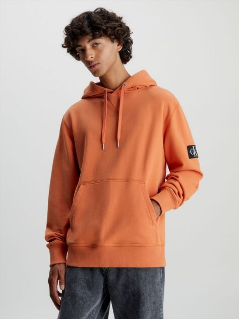 Πορτοκαλί Βαμβακερό Hoodie Με Λογότυπο  Άνδρας
