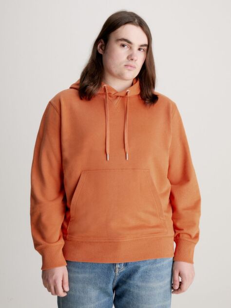 Πορτοκαλί Βαμβακερό Hoodie Με Λογότυπο  Άνδρας