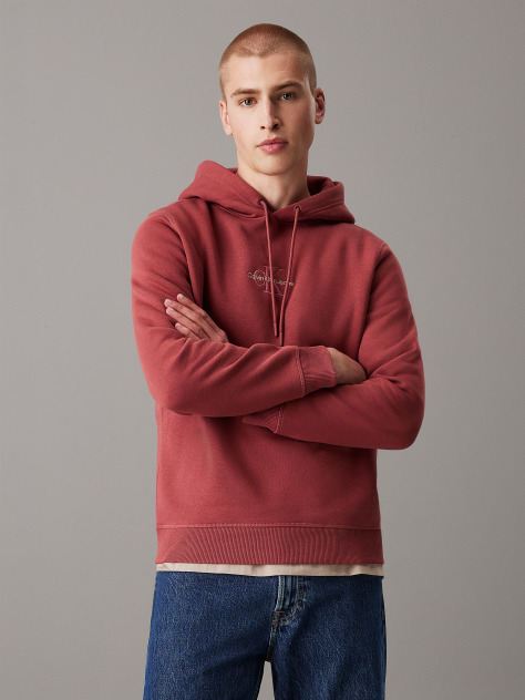 Red Monogram Hoodie  Men