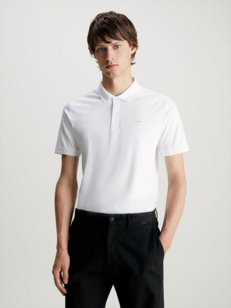 White Slim Polo Shirt  Men
