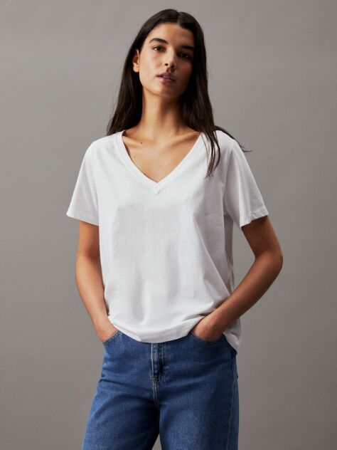 White V-neck T-shirt  Women