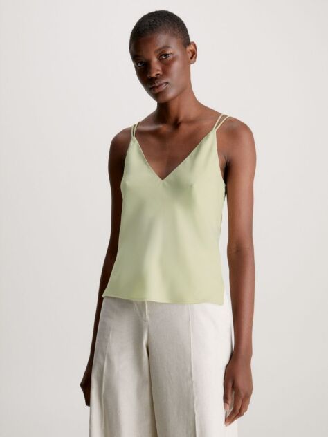 Yellow Crepe Cami Top  Women