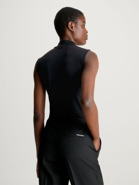 Black Stretch Jersey Bodysuit  Women