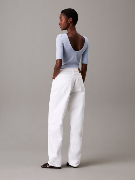 Blue Skinny Modal Scoop Back Top  Women