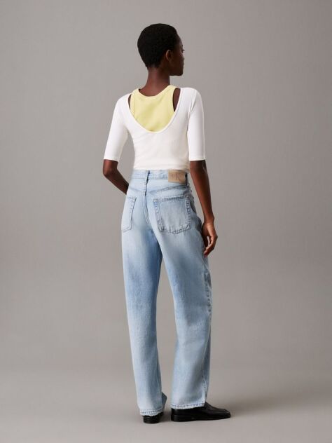 White Skinny Modal Scoop Back Top  Women