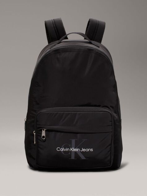 Black Round Backpack  Men