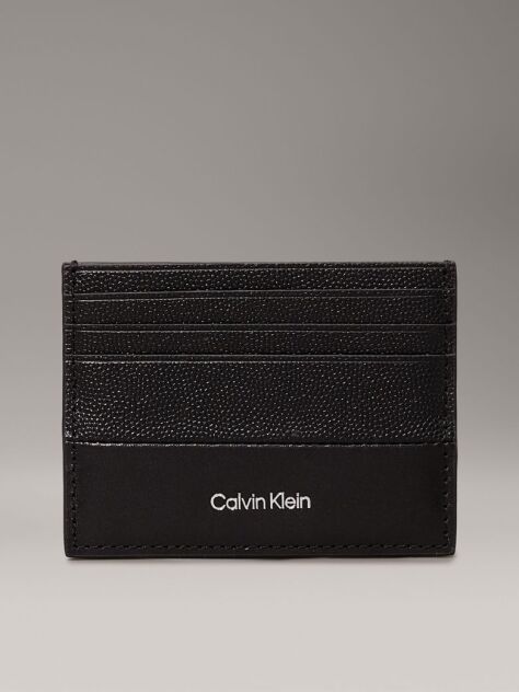 Black Leather Cardholder  Men