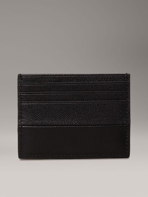 Black Leather Cardholder  Men