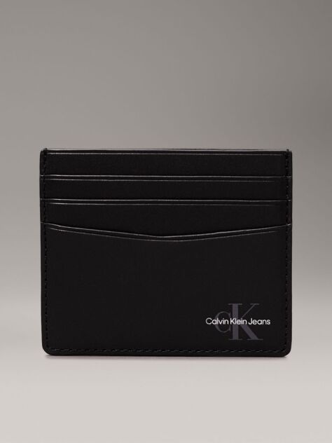 Black Leather RFID Cardholder  Men