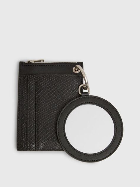 Μαύρο Πορτοφόλι Με Snake Print Και Φερμουάρ  Γυναίκα