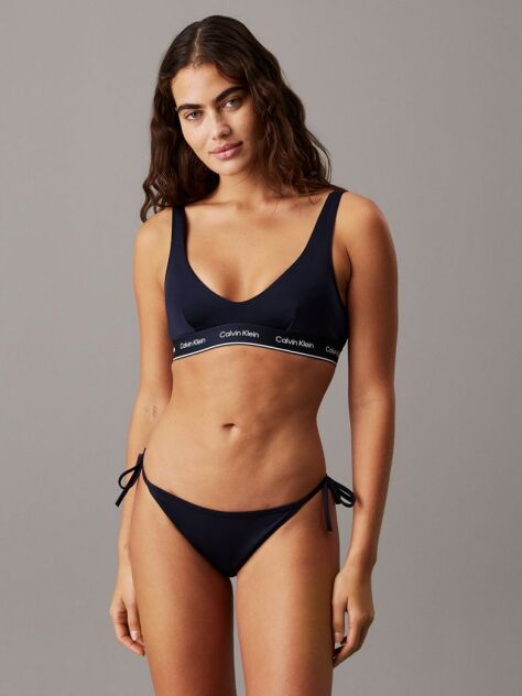 Blue Tie Side Bikini Bottoms - CK Meta Legacy  Women