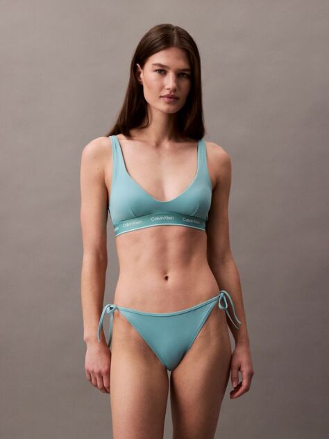 Green Tie Side Bikini Bottoms - CK Meta Legacy  Women