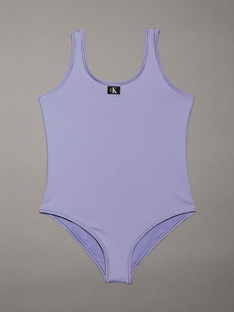 Purple Girls Swimsuit - CK Monogram  Girls