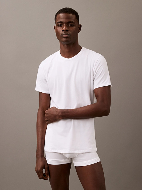 Λευκό Σετ 3 Τεμαχίων Lounge T-Shirts  Άνδρας