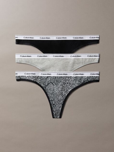 Multi 3 Pack Thongs - Icon Logo  Women