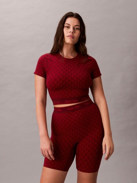 Red Short Sleeve Top - Icon Shapewear Logo  Women