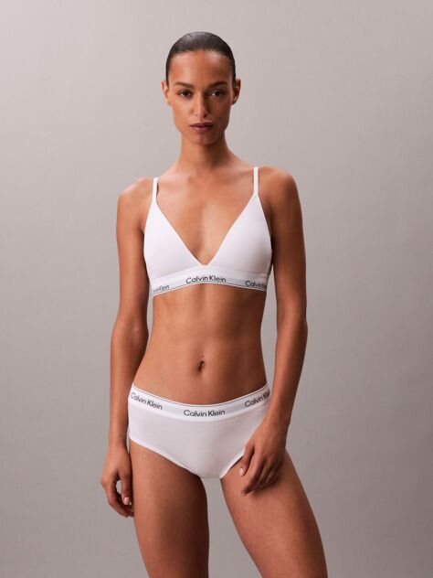 Λευκό Τριγωνικό Bralette Με Ελαφριά Επένδυση - Icon Cotton Modal  Γυναίκα