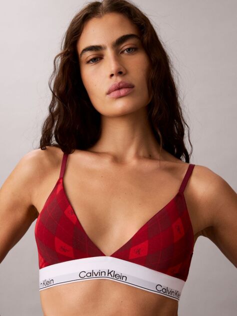 Κόκκινο Τριγωνικό Bralette Με Ελαφριά Επένδυση - Icon Cotton Modal  Γυναίκα