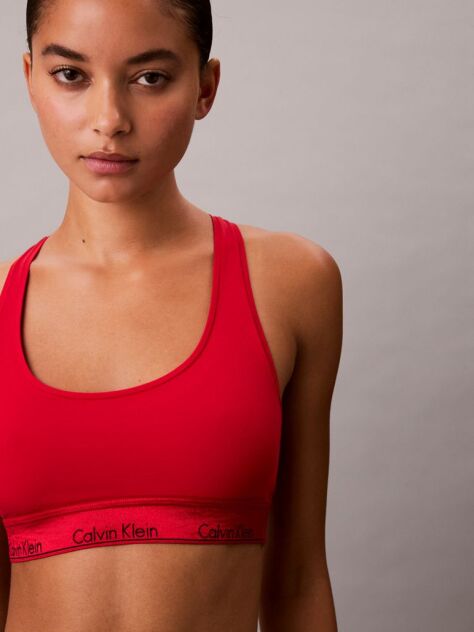 Κόκκινο Bralette Χωρίς Επένδυση - Icon Cotton Modal  Γυναίκα
