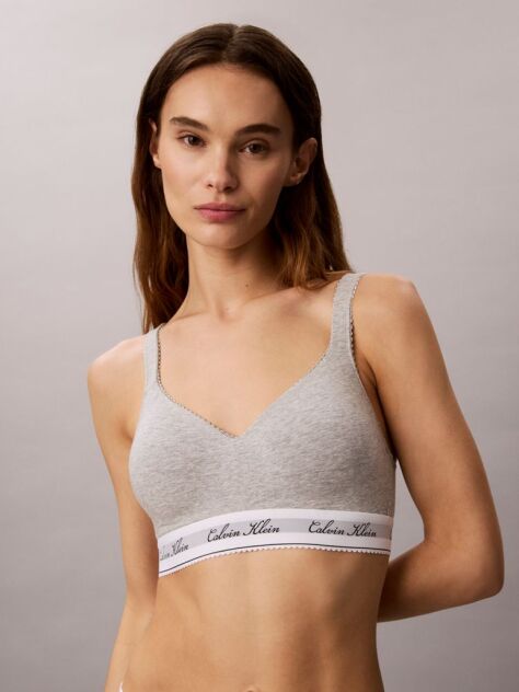 Γκρι Μπουστάκι Lift Bralette - Icon Cotton Script  Γυναίκα